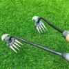 Hoe Weeding Artifact Uprooted Grass Tools Garden Hoe Rake Steel Farm Tools Small Hoe Loosen with 4 Teeth The Soil Wild Vegetable