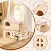 Tiny Hamster Maze Wood House Wooden Hut Easy Installation Pet Supplies Smooth for Play Mice