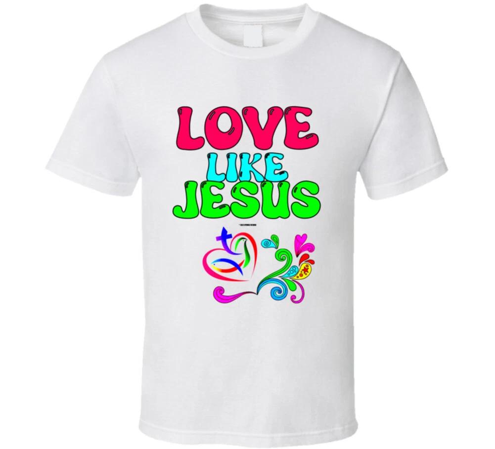 Love Like Jesus Groovy 70s Revolution Christian Gift T Shirt 3XL