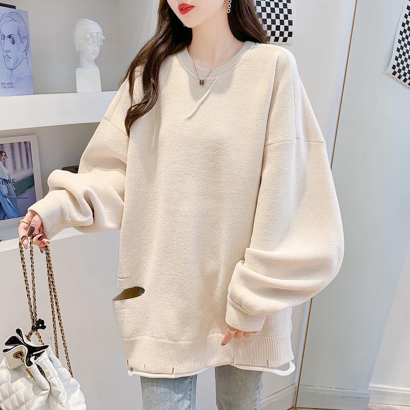 

MOCANA Women s Versatile Long-Sleeve Round Neck Sweater