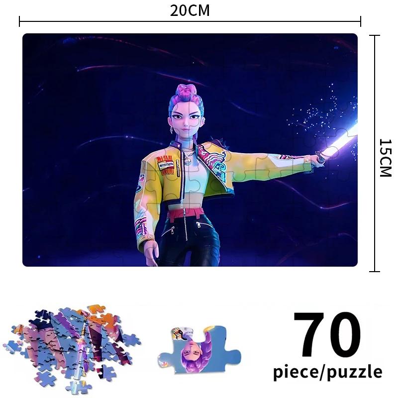 Hot 7 Styles Anime Demon Hunters Theme Board Game Toys Rumi Mira Zoey Huntrix Character Pattern Puzzle Kids Surprise Gifts