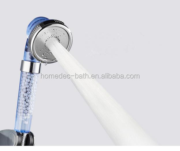 Hot Sale Filtration Shower Head ,negative Ion Filter Handheld with 3 Control Switch Massage Shower Head ,Water Saving Shower