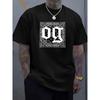 European Sizes Summer New Casual Versatile Streetwear OG Letter Print Round Neck T-Shirt