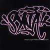 SYNAWORLD Short-sleeved Top Men's and Women's Street Hip-hop Punk Letter Print T-shirt Versatile Casual Casual Versatile