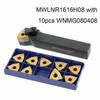 MWLNR1616H08 Turning Holder Tool + WNMG080408-CM Carbide Insert for Lathe