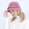 Chapeau en laine pour femmes, automne et hiver, fleur, mère, lapin, Pot, peluche, épaissi, maintien au chaud
