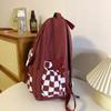 Cartable damier sac à dos étudiant femme sac à dos femme lycée