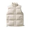Men Down Waistcoat With Pockets Stand Collar Sleeveless Zipper Closure Autumn Winter