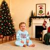 Christmas Print Long Sleeve Long Pants Family Matching Pajama Set for Holiday Loungewear