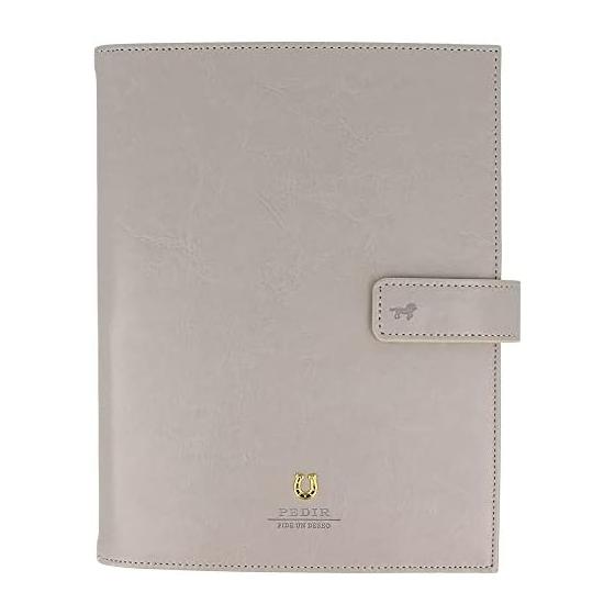 EDiT Notebook Cover, 1 Page per Day/Weekly Vertical, A5 Exact Size Cover, Nebraska Antibacterial, Multifunctional, Pediale Marks, Light Greige,
