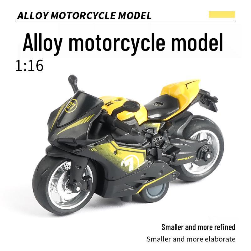

1:16 Alloy Pull-Back Motorcycle Toy - Durable, Drop-Resistant Gift for Kids