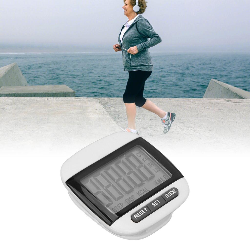 Elderly Step Counter LCD Display Clear Screen Accurate Walking Pedometer with Clip