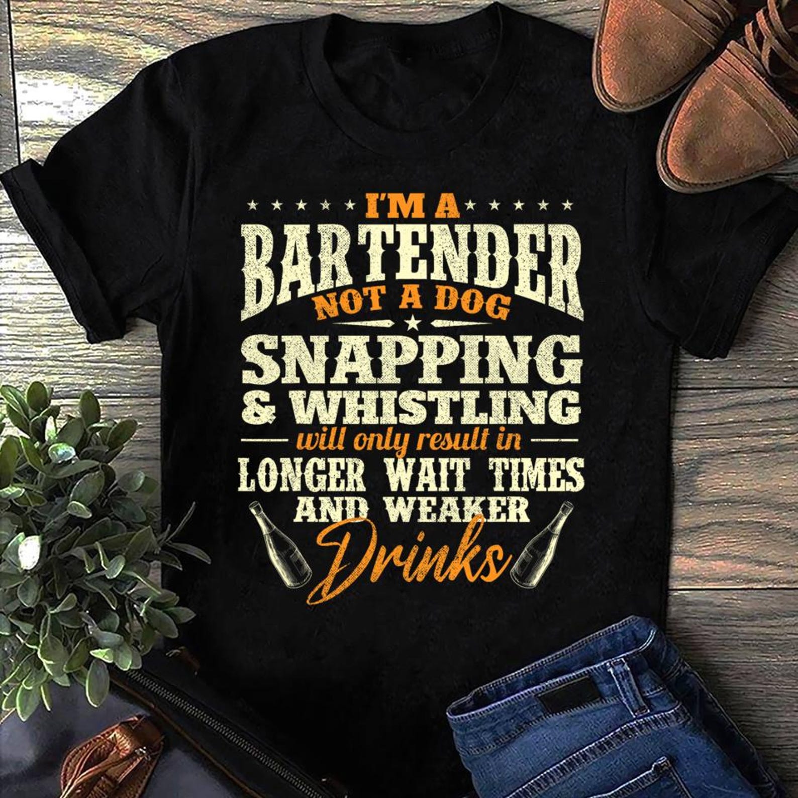 Im A Bartender Not A Dog Tapster Bartending Bar Pub Owner Bartender, Funny Bartender Shirt, Mens Womens Bartender T-Shirt, Bartender T-Shirt 4XL