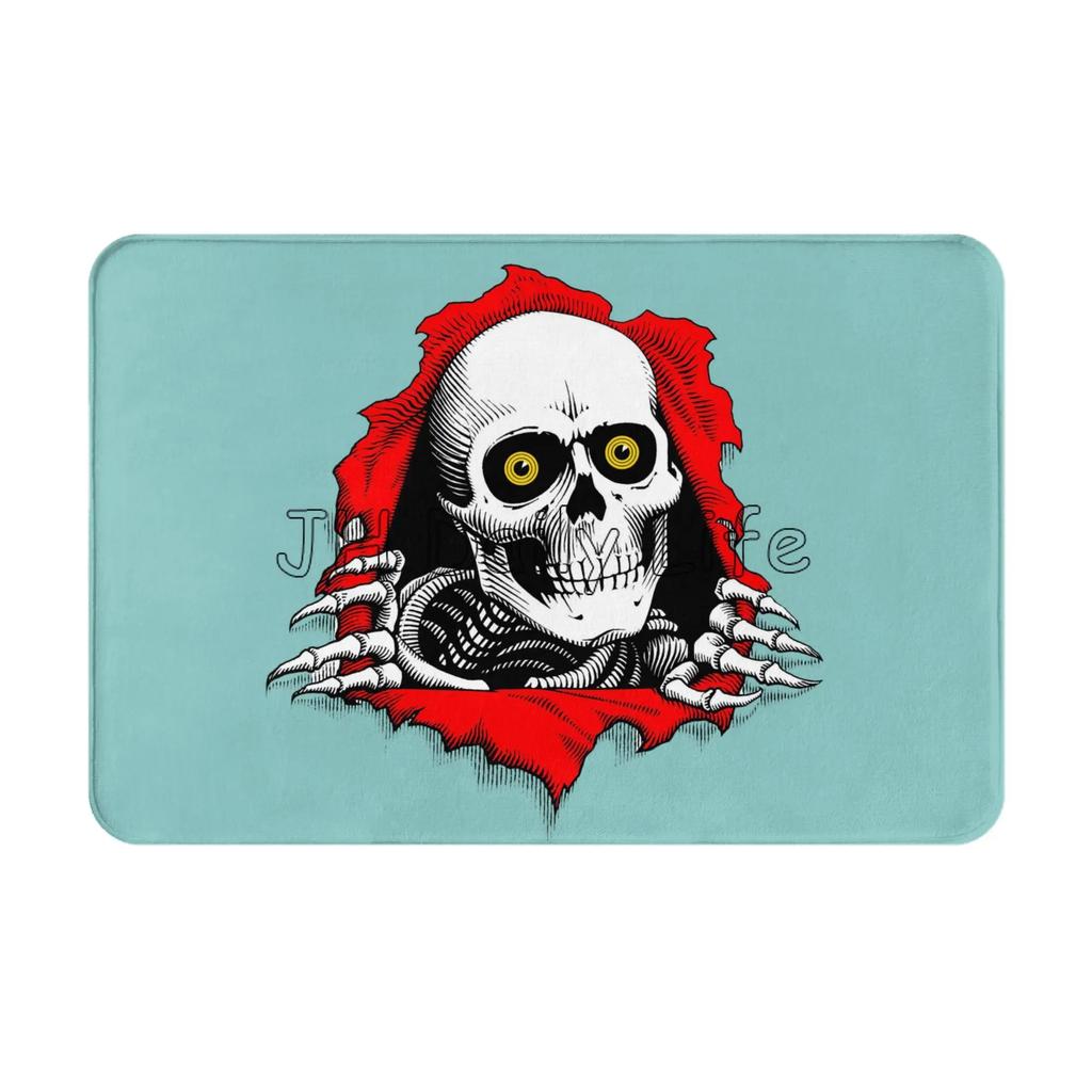 Skull Tearing Skeleton Door Floor Kitchen Bathroom Mat Anti-Slip Indoor Doormat Bedroom Living Room Entrance Rug Carpet Footpad