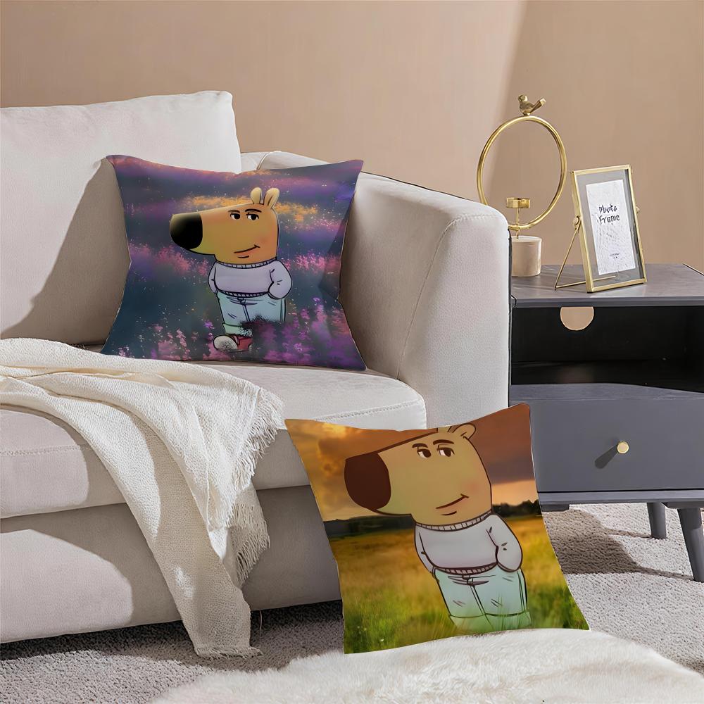 Character C-Chill Guy Cushion Cover Breathable Linen Pillowcase Summer Odorless Eco-Friendly Invisible Zipper Washable