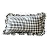 Copricuscino Decorativo a Volant per Divano Letto Quadrato, Federa a Quadri in Cotone con Bordo Arricciato, Cuscini Monocolore 18x18 Pollici 20x12 Copertura Decorativa per