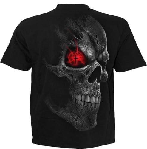Spiral Death Stare (Unisex Black Short Sleeve TShirts) Medium S