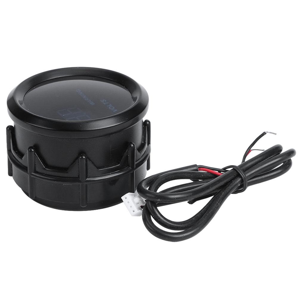 2in 52mm Car Voltage Meter Digital Black Shell Digital Display Voltage Gauge 12V