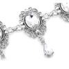 Women Adjustable Diamond Belt Chain Vintage Style Wedding Dress Accessory - Silver