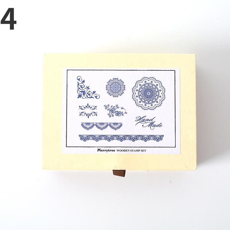 

1pc Antique Wooden Seal Time Travel Manual Account Art Pattern Material Photo Album DIY Decorative