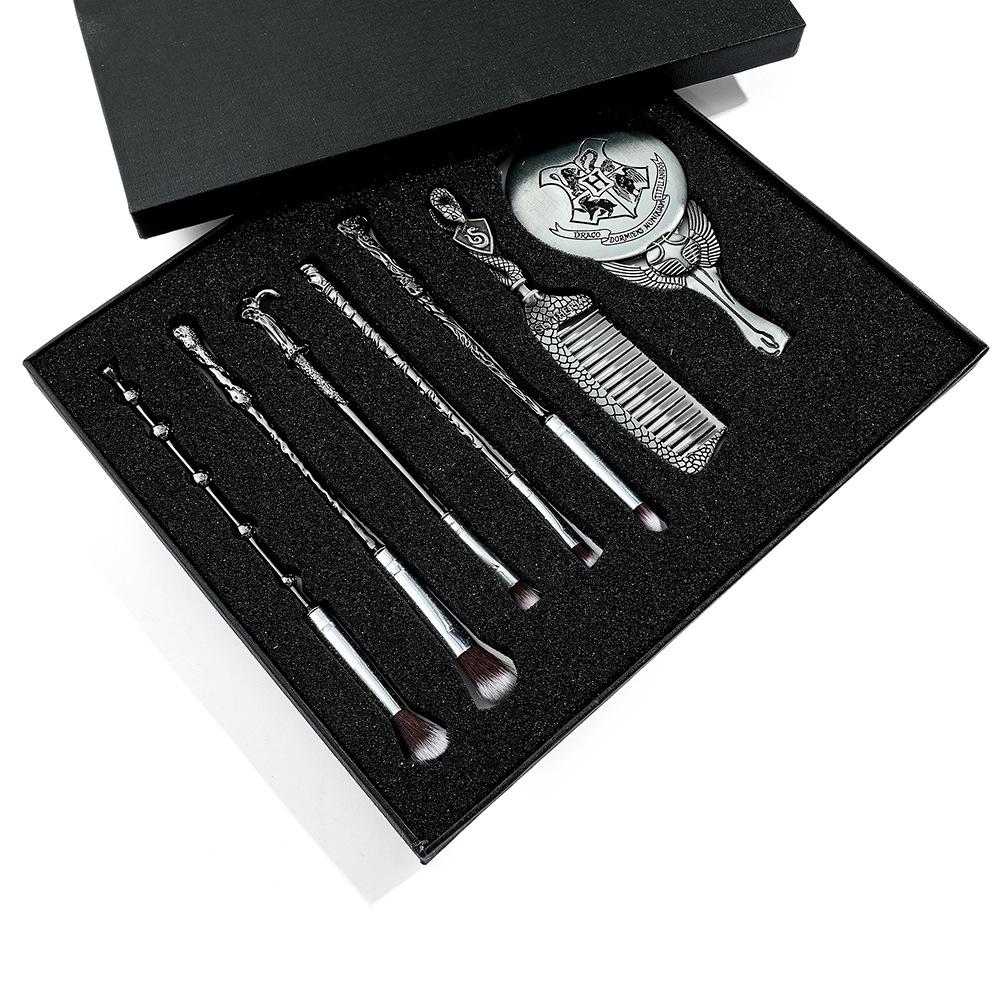 Harry Potter Metal Wand Makeup Brush Set - Hermione & Dumbledore Collection