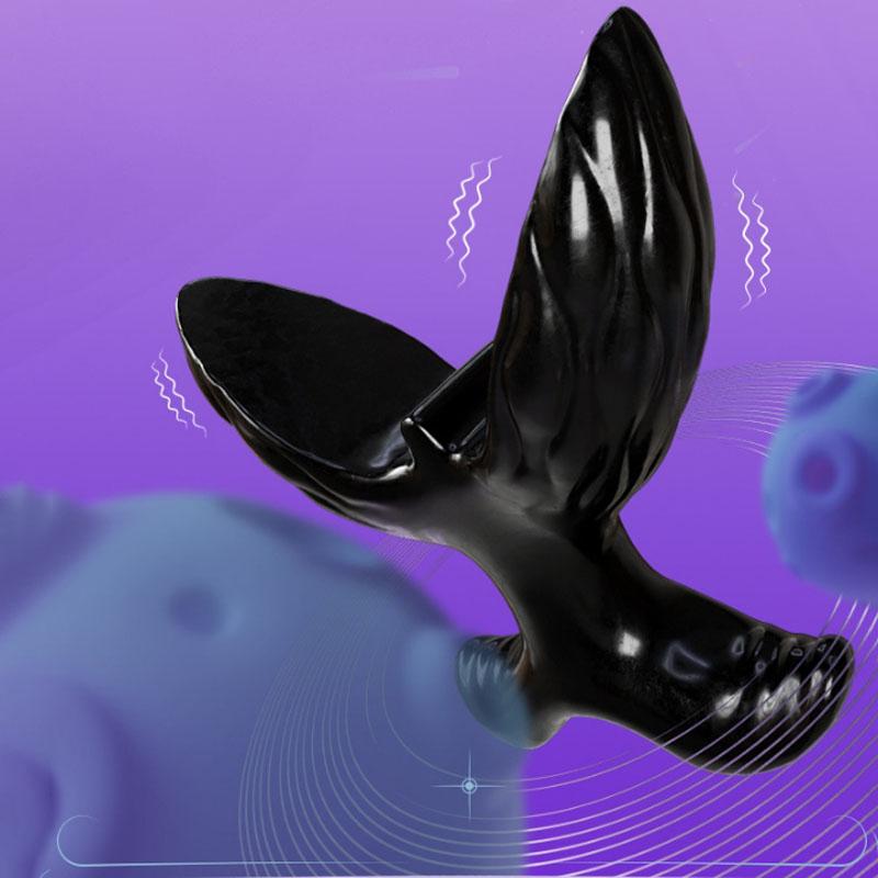10 Frequency Vibration 4 Sizes Silicone Anchor Flared Expanding Butt Plug, Ass Expander Stimulator for Men, Women or Couples