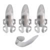 Finger Picks 3Pcs Index Finger 1Pc Thumb Metal Guitar Replace Accessories with Storage Box