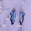 Fashion Jewelry Butterfly Earring Fairy Simulation Insect Wing Hook Earring Translucent Cicada Wing Drop Earrings Woman Jewelry