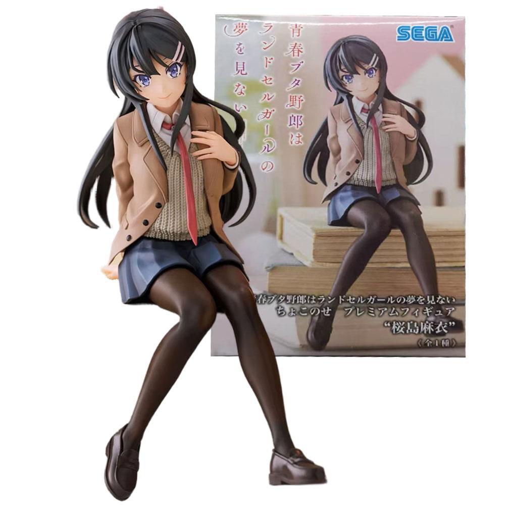 14 CM Figurka Anime Rascal Does Not Dream of Bunny Girl Senpai Sakurajima Mai Seria Małych Siedzisk Model Anime Zabawki PVC