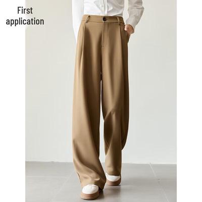 Chushen Women's High-Waisted Wide-Leg Casual Pants