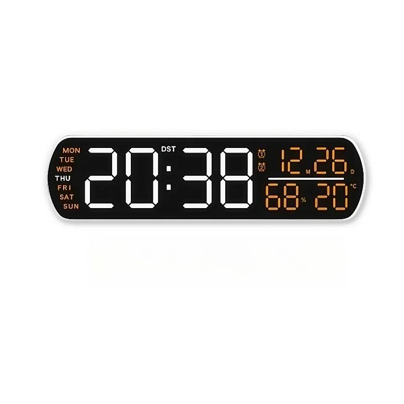 LED Alarm Saati SICAKLIK Nem Tarih Hafta Göstergesi Çift Alarm Zamanlayıcı Geri Sayım Yaz Saati Uygulaması (DST) Erteleme Otomatik Karartma 12/24 Saat Dijital Masa Saati