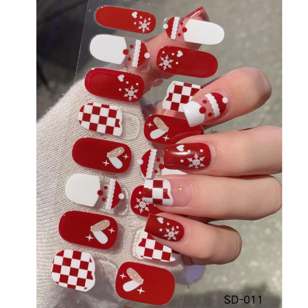 6styles Christmas Nail Art Stickers Dot Snowflake Designs Gel Nail Decals Perfect for New Year DIY Manicures No UV Lamp Needed