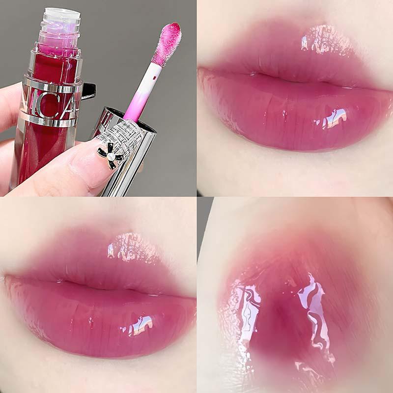 CAPPUVINI Clear Plumping Lip Oil: Moisturizing Glass Lips, Hydrating Mirror Finish Lipstick for Students