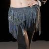 Rhinestones Belly Dance Coverup Wrap Belly Dance Hip Scarf Long Tassels Dance Waist Chain for Halloween Dacning Parties