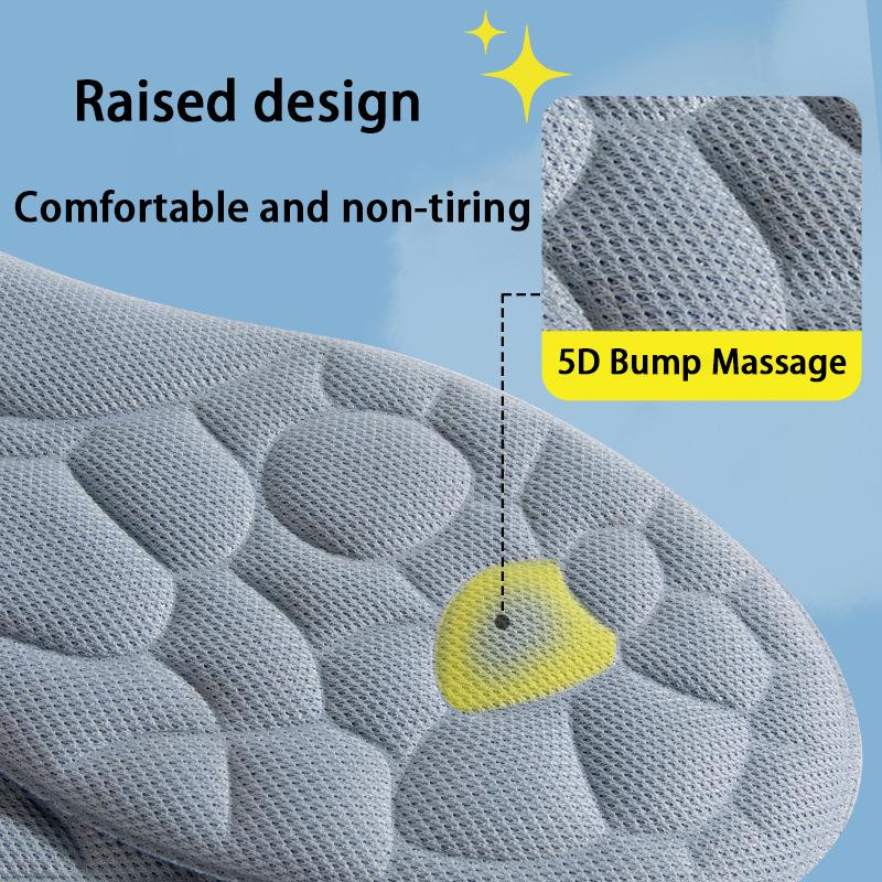 New Mugwort Deodorizing Shoe Pads Soft Sports Insoles Unisex Foot Massage Insoles 2Pcs/6Pcs