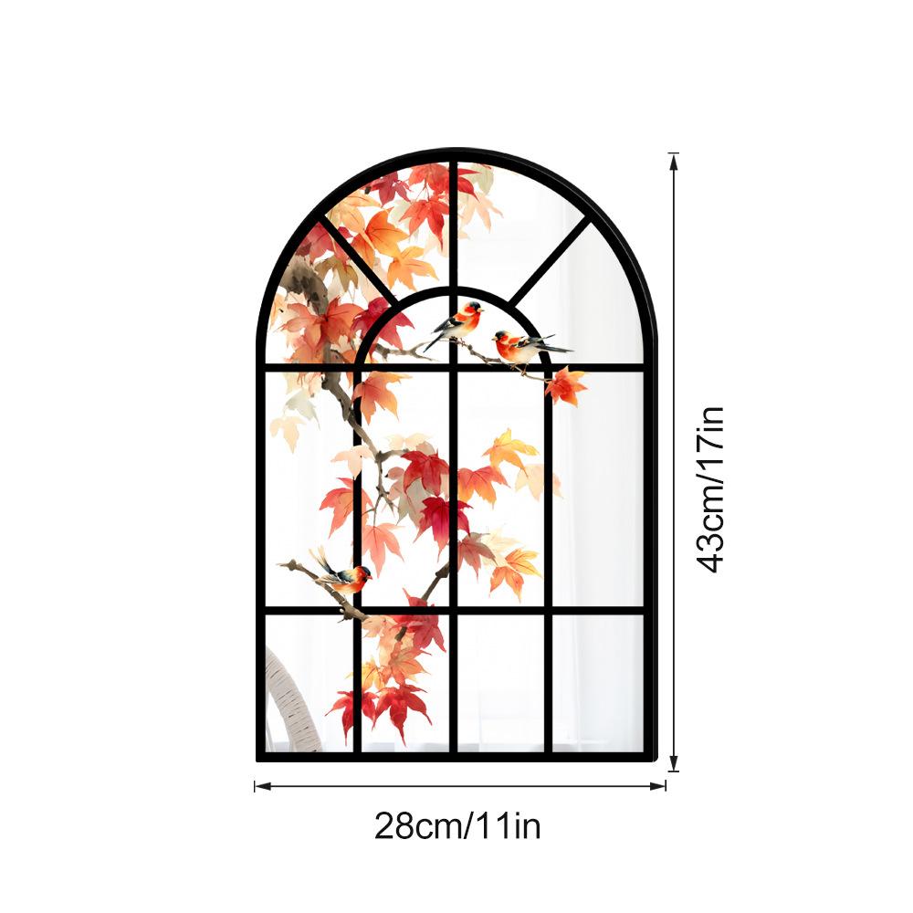 28x43cm Acrylic Arched Window Wall Mirror Wall Decorative Mirror Windowpane Arch Mirror for Bathroom Farmhouse Vanity Room Decor