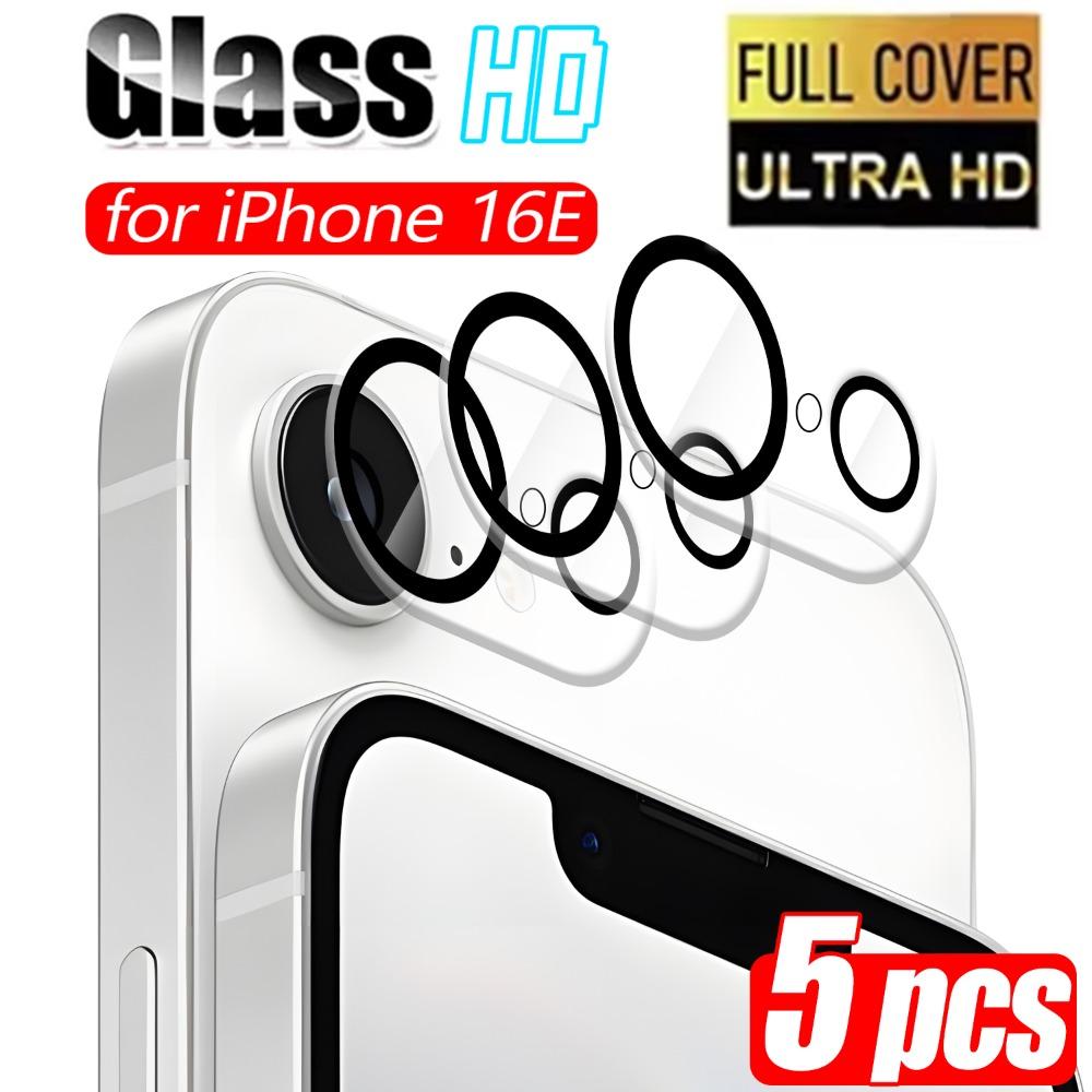 1-5 Pcs Tempered Glass for IPhone 16E for IPhone16e Ultra HD Camera Lens Protector Films Full Cover Back Lens Protective Film
