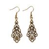 Filigree Teardrop Dangle Earrings Vintage Boho Leaf Drop Earrings For Women Ethnic Retro Jewelry