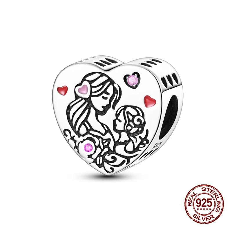 100% Copper Strawberry Lipstick Ladybird China Red Charms Beads Fitoriginal Bracelets For Women Diy Jewellery