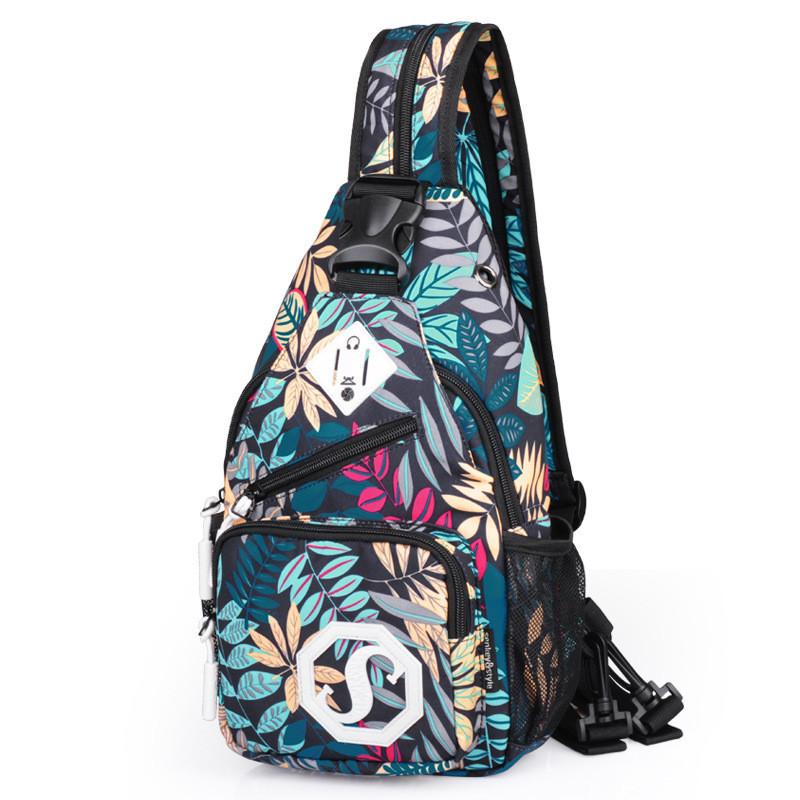 Módní Odolná Oxford Látka USB Nabíjení Lehká Kabelka Crossbody Batoh