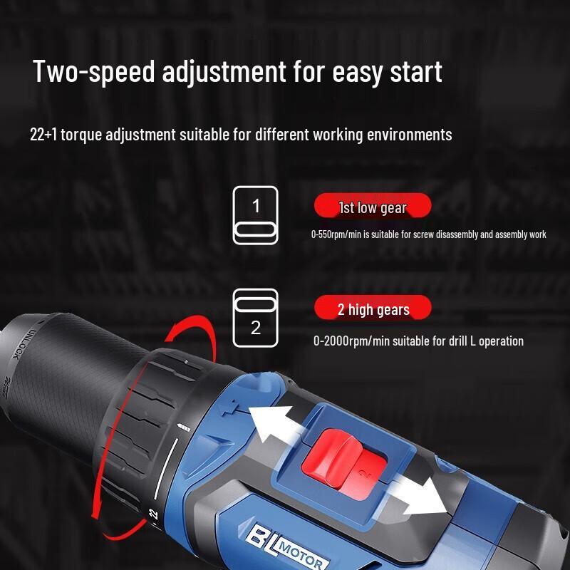 Dongcheng 20V Bürstenloser Akku-Bohrschrauber CN-Stecker (Adapter enthalten)