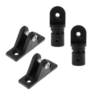 Boat Tube Eye End Cap Durable Nylon Deck Hinge 90 Degree for Fishing Dinghy Bimini Top Marine