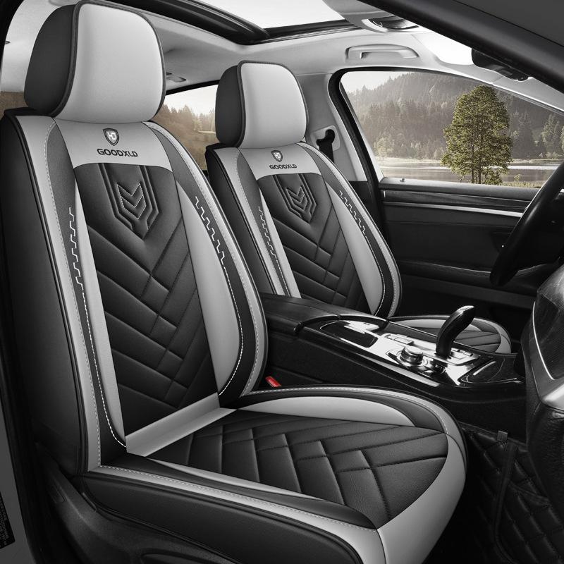 Autostoelhoes Voorstoelhoes Autostoelbeschermer Stoelhoezen voor Auto Ademend PU Leer Autostoelhoezen Passen op de Meeste Voertuigen