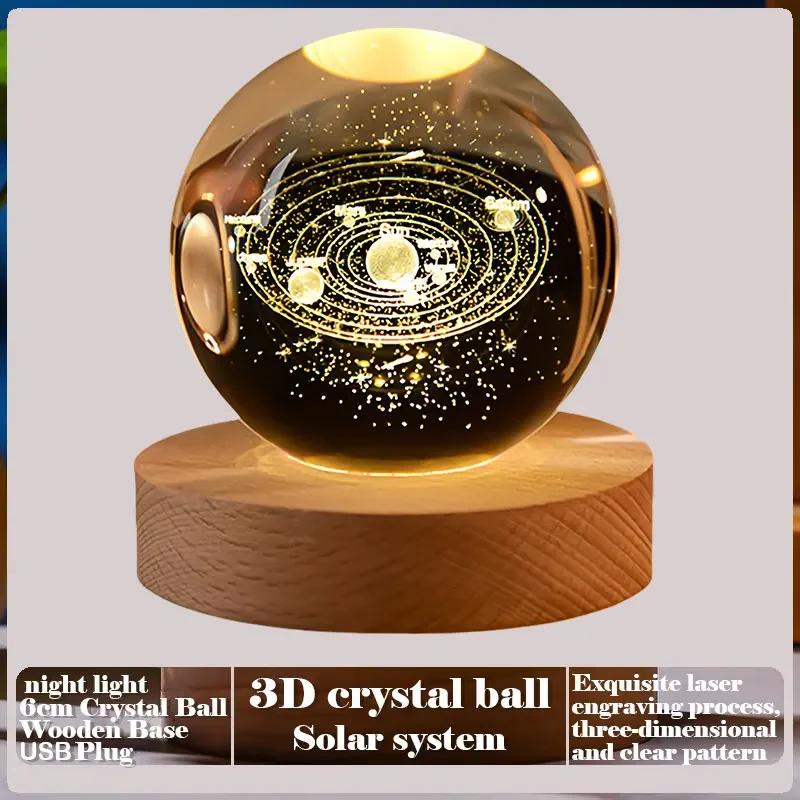 Dárek na Valentýna 2025 3D Růže Křišťálová koule Laserové gravírování Domácí ozdoba Řemesla Stolní dekorace Narozeninový Dárek ke Dni matek