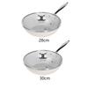 Nonstick Wok with Lid Ceramic Coating Skillet for Gas Stoves Cooking Boiling S