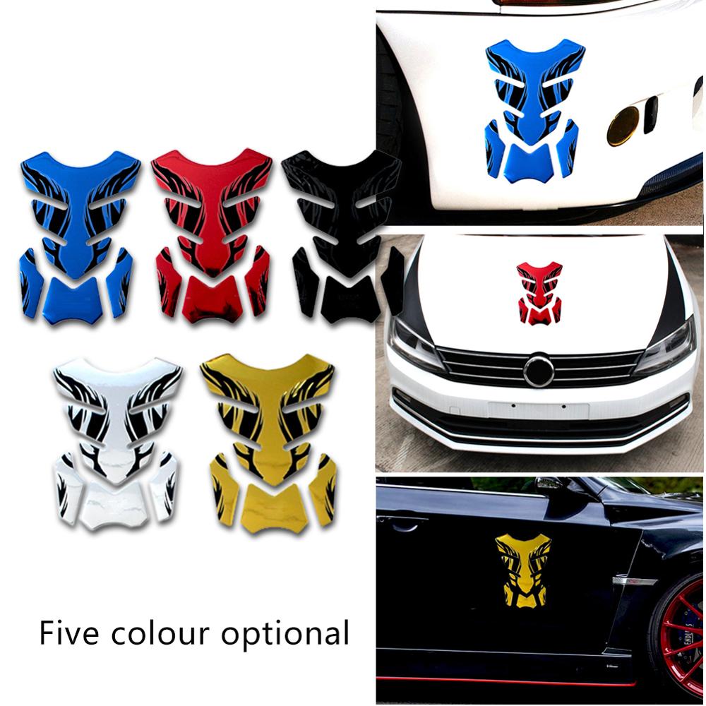 For Honda Yamaha Tankpad Sticker Fishbone 3D Tank Pad Stickers Oil Gas Protector Cover Decoration Flame Motorcycle Accessories
