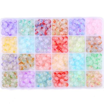 Diy Glass Set Bracelet Bracelet 8Mm Glass Jelly Double-Spell Round Bead Set Box Material Beads