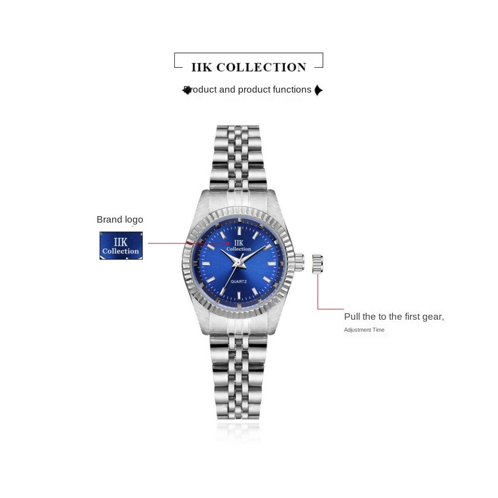 IIK Neu Frauen Quarzuhr Kompakte Edelstahl Band Wasserdicht Mode Marke Uhr Frauen Armbanduhren
