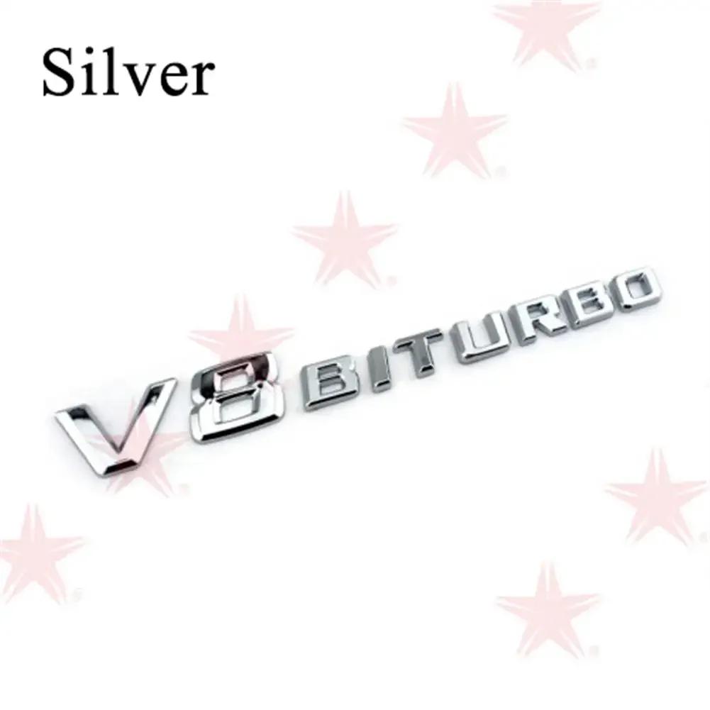XEATN1 New 2026 For Benz AMG Hot Cheap Car Sticker High Quality Emblem Vehicle Logos For Benz V8 BITURBO ABS Plastic