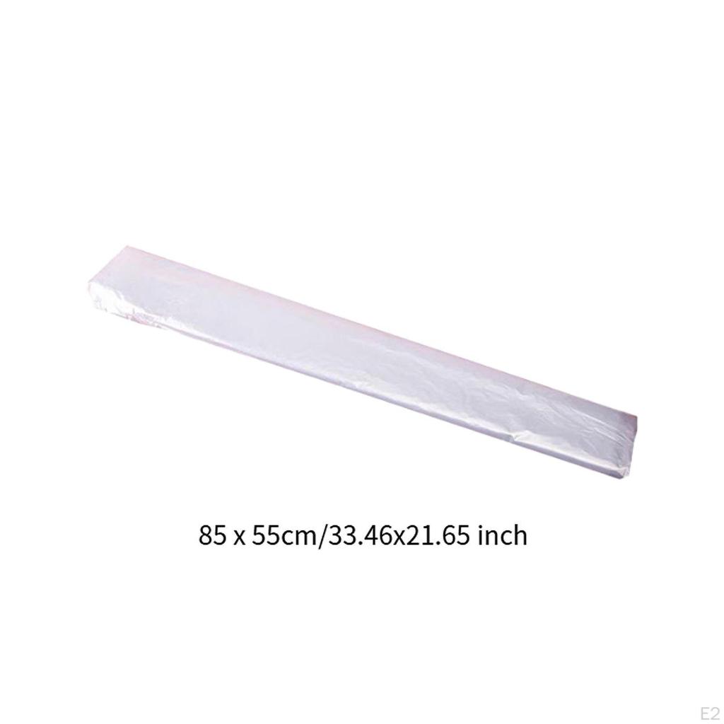 50x Flat Poly Bags Clear Commercial Food Storage for Artwork Pans